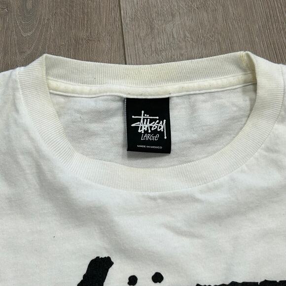 Stussy Amsterdam Chapter Logo Tee T Shirt White Size Large L B4 - Picture 4 of 5